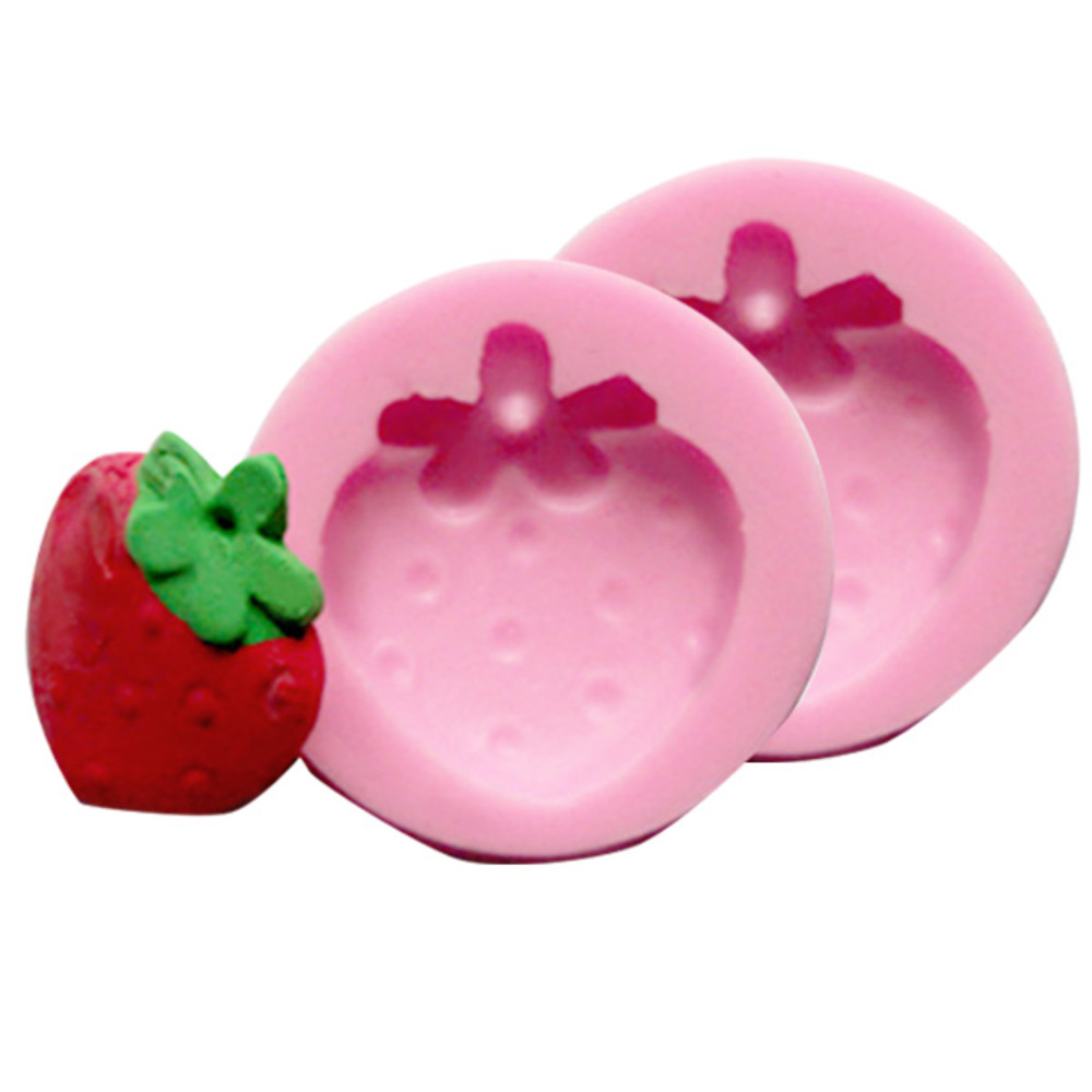 수제 2D 딸기 실리콘몰드 45mm 2p, 단일 색상 2,750원