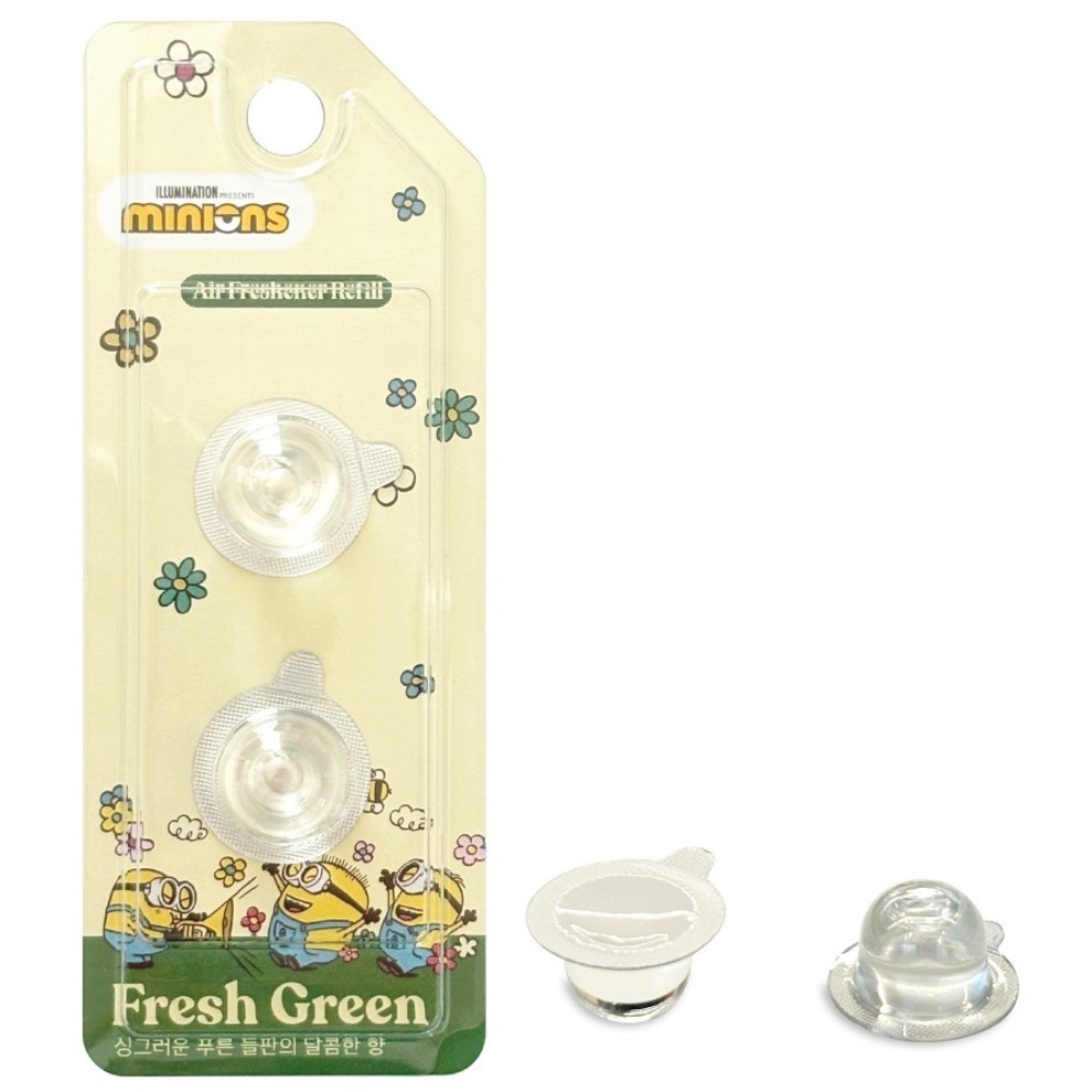 미니언즈 밥앤팀 차량용 송풍구형 리필 2개입, 1개, 프레시 그린 5,950원