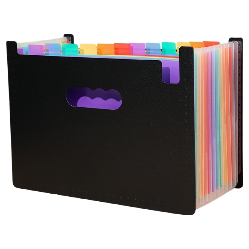 프라리 A4 오픈형 아코디언 포켓 파일케이스 오픈형 25칸, 블랙, 1개 8,900원