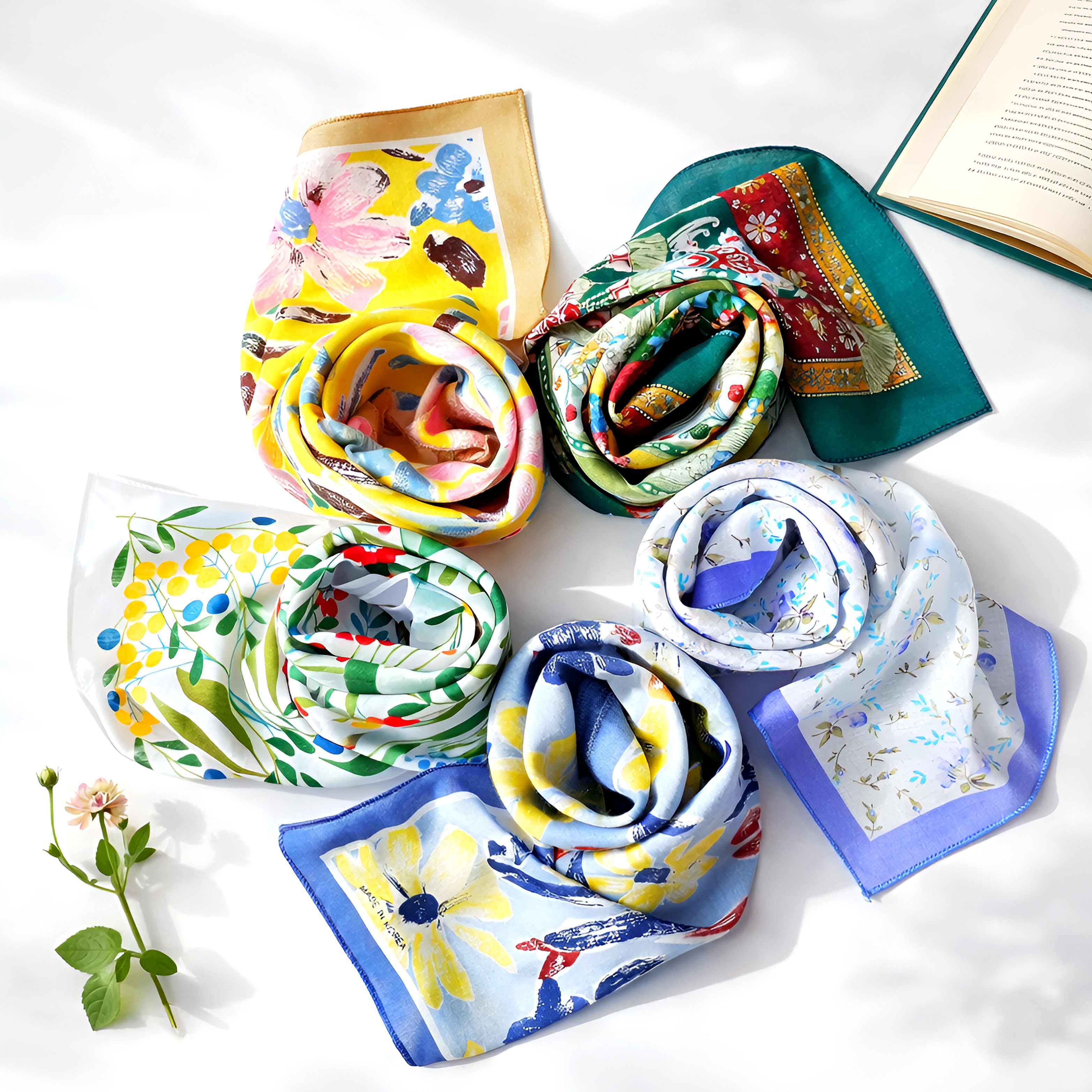 [국내산 순면 100%] 쁘담 스카프 손수건 쁘띠 등산 두건 5개세트 22,320원