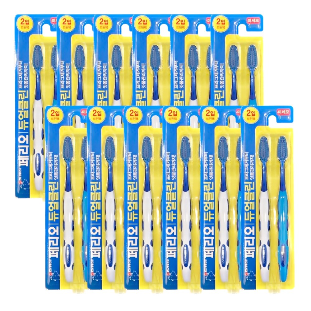엘지 페리오 듀얼클린 칫솔 미세모, 12개, 2개입 24,500원