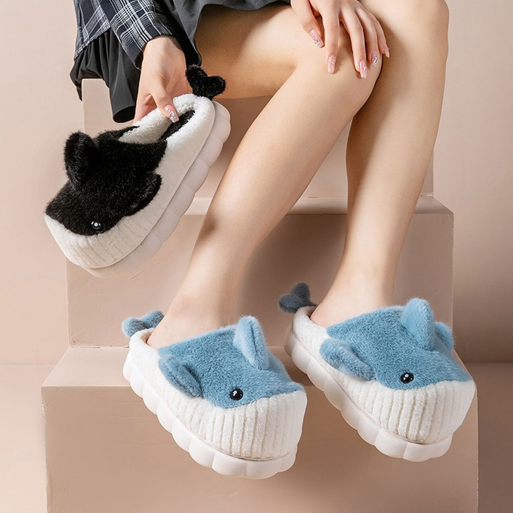 (고래/3컬러) 털슬리퍼 여성 겨울 방한 학교 사무실 회사 신발 퍼 230-250 10,300원