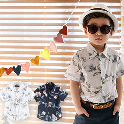 (미쏘아) 꽃남방 - 유아동 반팔셔츠 19,800원