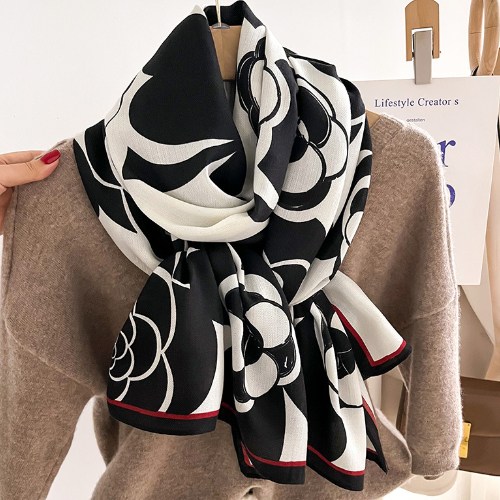 <청담코코> 포근한울터치 사각스카프 카멜리아롱머플러 여성스카프 19,800원