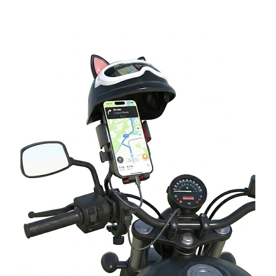 오토바이 자전거 핸드폰 거치대 햇빛가리개 방수 핸들 거치대 360도 회전, XY-093, 블랙 19,800원