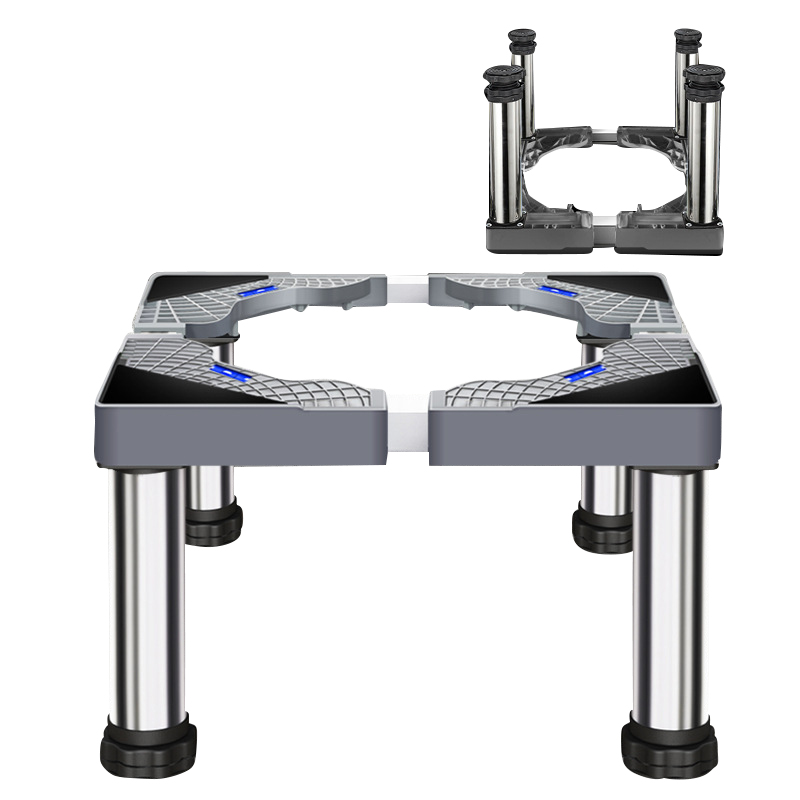 40000KM 세탁기 높이조절 받침대 사이즈 높이 조절 가능 건조기 냉장고 다용도 수평계내장형 다리 연장 미끄럼 방지 방진 다용도 거치대, 1개, 스텐 받침대 32,500원