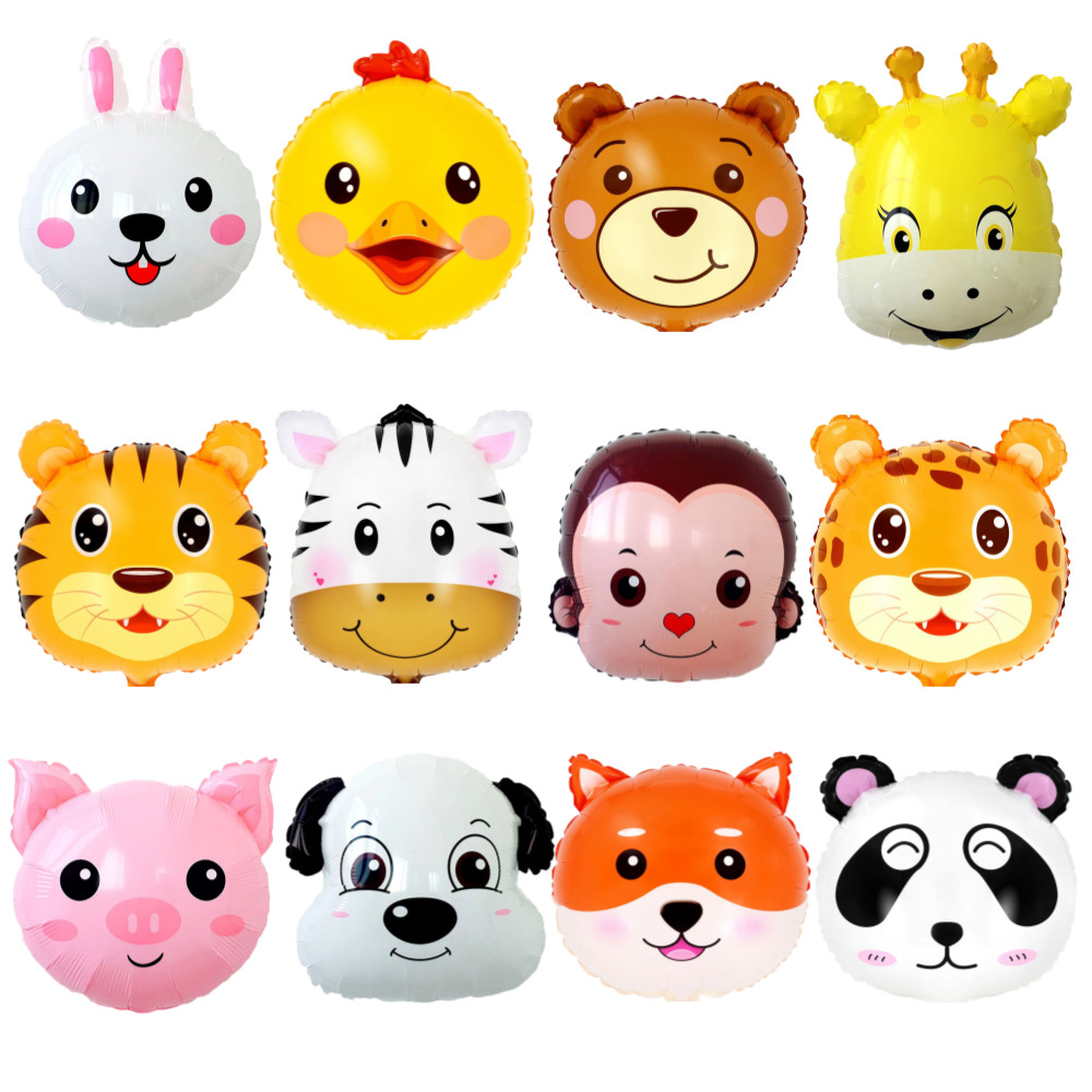 스마일파티 미니 동물 얼굴 풍선, 1세트, 12종 8,500원