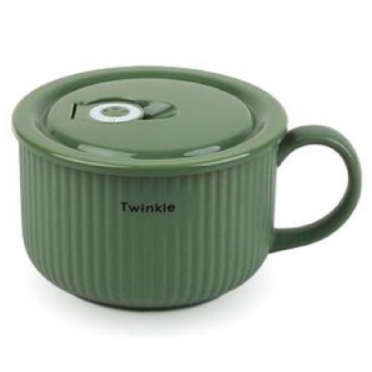 원이어 도자기 라면기 용기 손잡이 냄비용 전자레인지용, 1개, 올리브 편수 19,900원
