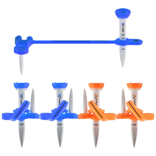 엑스넬스 컨트롤 킵티 높이조절 에이밍 골프티 티꽂이 4개세트, 블루2개,오렌지2개, 1세트 21,340원