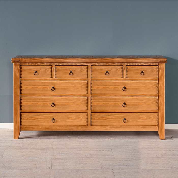 [마루엔개비] 우리목 넓은서랍장 4단 200 콘솔 화장대 원목가구 1,853,000원