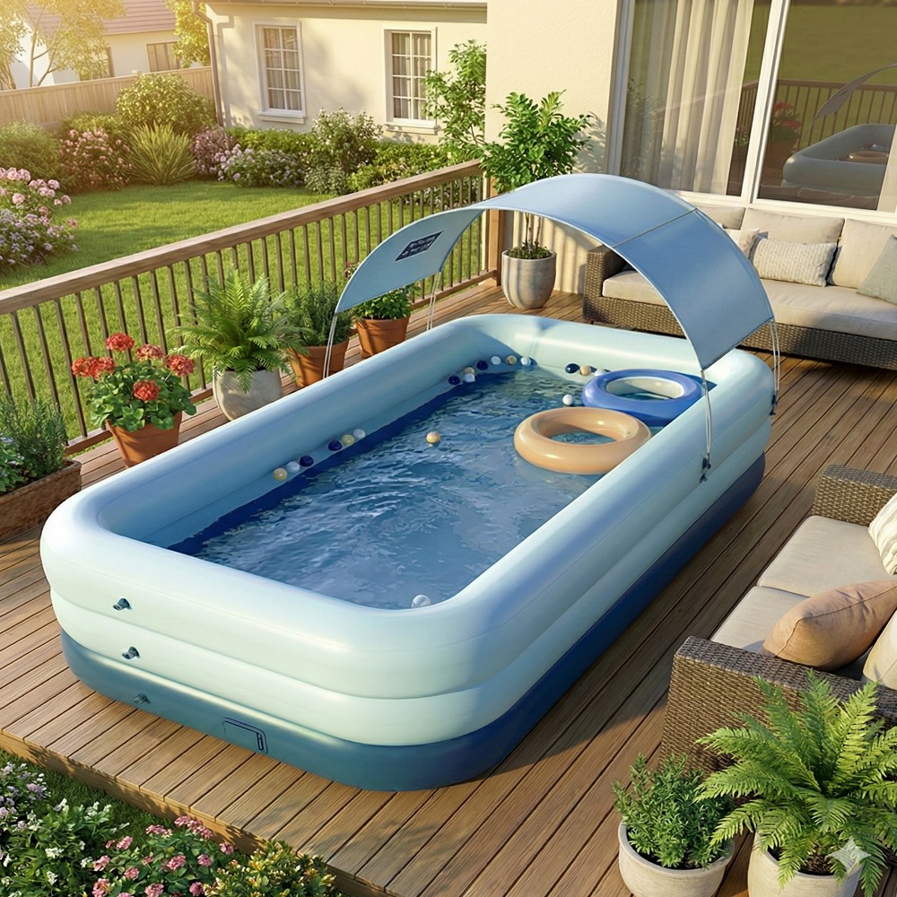 고릴라 KC인증 원터치 에어 가정용 풀장 물놀이 간이 수영장 대형 성인 128,000원