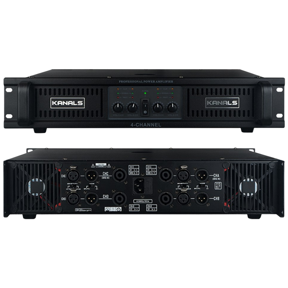 카날스 BK4-4800(3200와트/8옴) 4체널 파워앰프 전문가용 행사장 공연장 교회 강당 PA용, EGSM 1,911,000원