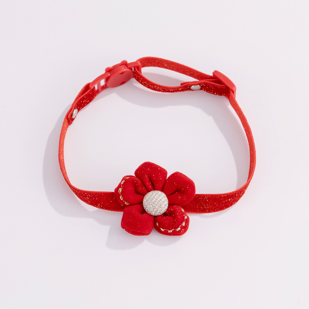 데일리테일 고양이 목걸이 장식 강아지 겸용, 1개, 스티치 플라워 6,900원