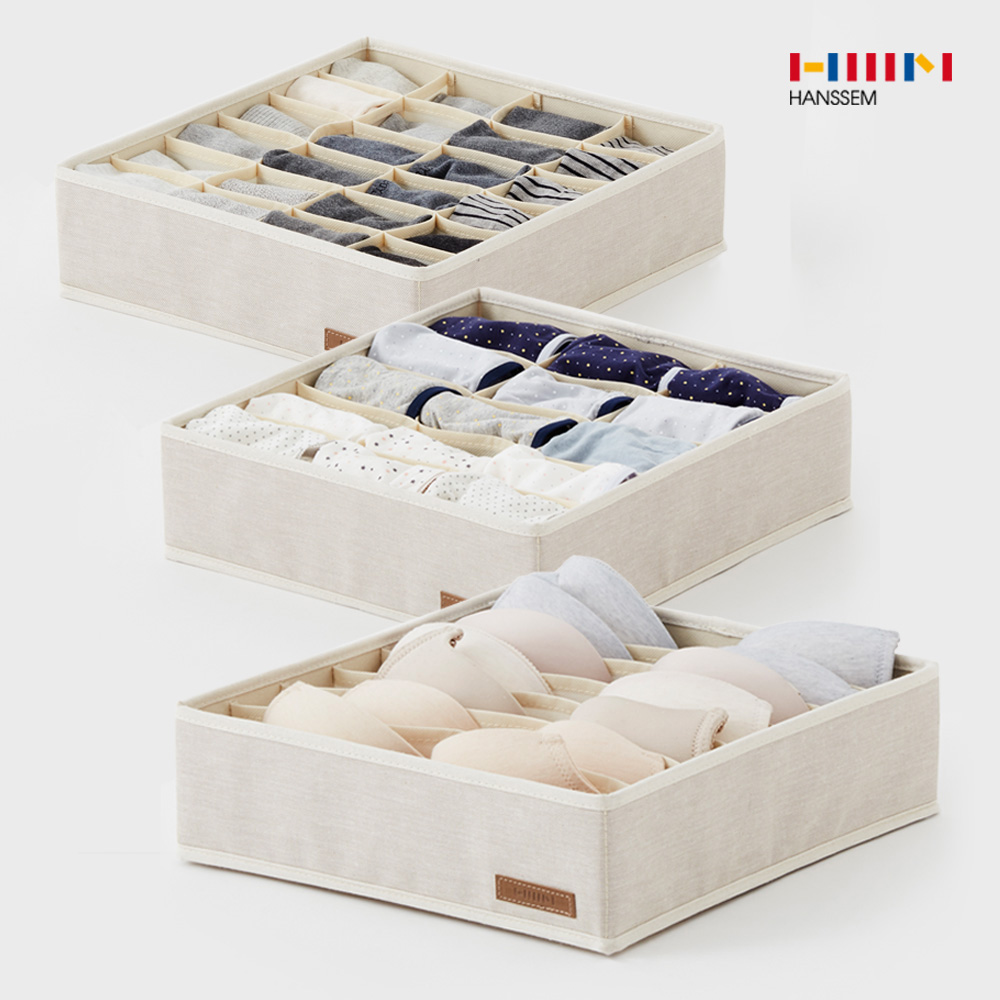 한샘 3개 샘베딩 속옷정리함 7칸+15칸+24칸 33,900원