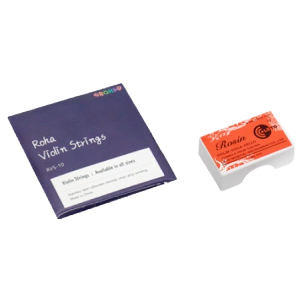 로하 바이올린 스트링 + 기본형 송진 세트, 혼합색상, 1세트 9,900원