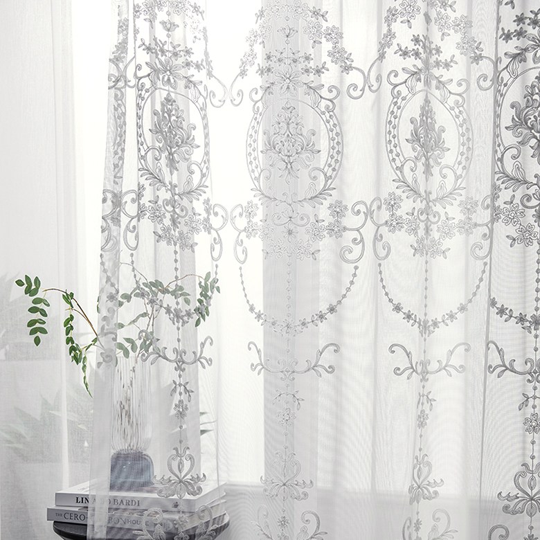 레이스커튼 자수 거실커튼 아일렛형 2p 42,800원