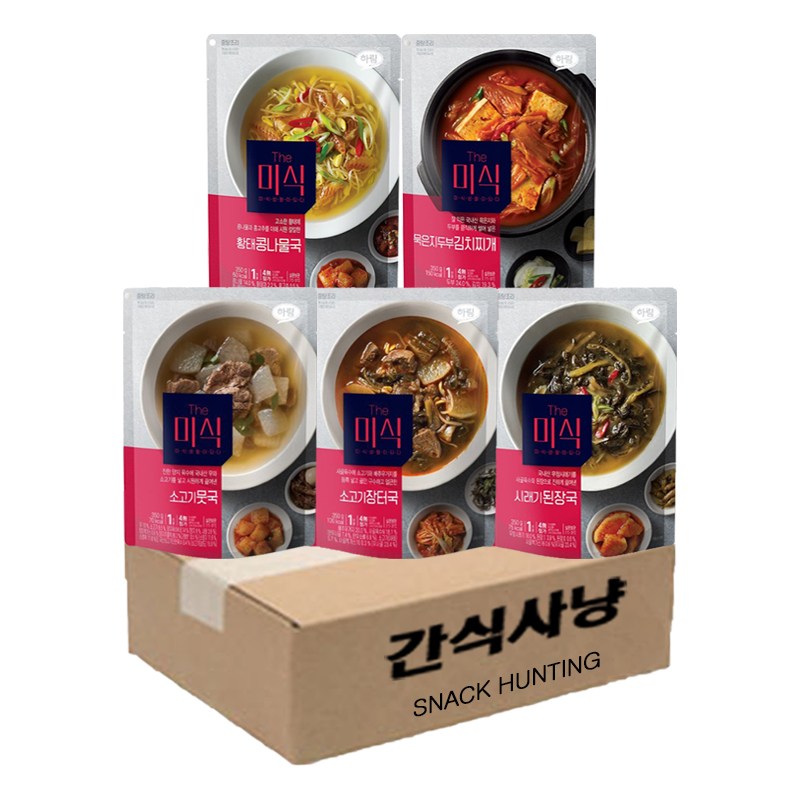 올따옴 하림 더미식 국탕찌개 5종 기획세트(시래기된장+소고기뭇국+묵은지두부김치찌개+장터국+황태콩나물) 22,840원