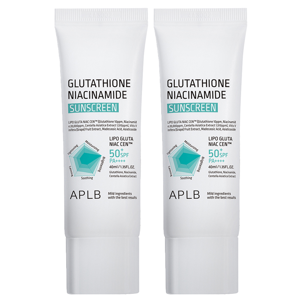 APLB 글루타치온 나이아신아마이드 선스크린 SPF50+ PA++++, 2개, 40ml 25,800원