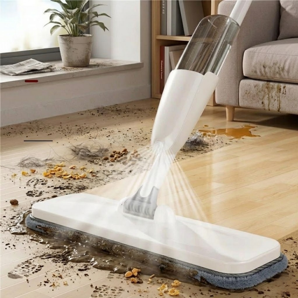 맘스픽 스프레이 밀대 물걸레청소기 분사형 360도 회전 바닥청소 극세사패드 3장 포함 원룸 주방 베란다 사무실 9,900원