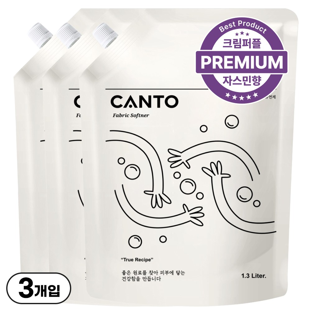 칸토 고농축 프리미엄 섬유유연제 파우치 깊은 우디향, 크림퍼플 45,900원