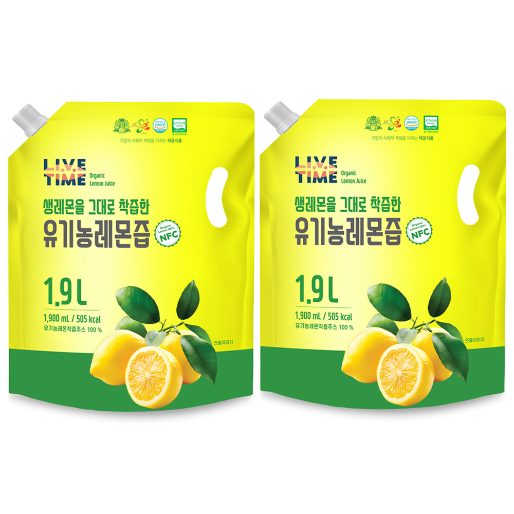태웅식품본사 라이브타임 'NFC 착즙 유기농레몬즙 100%', '스페인산 유기농 무첨가 레몬즙 100%', '속편한 아침 레몬수', '다이어트 디톡스', '비타민C 충전' 39,710원