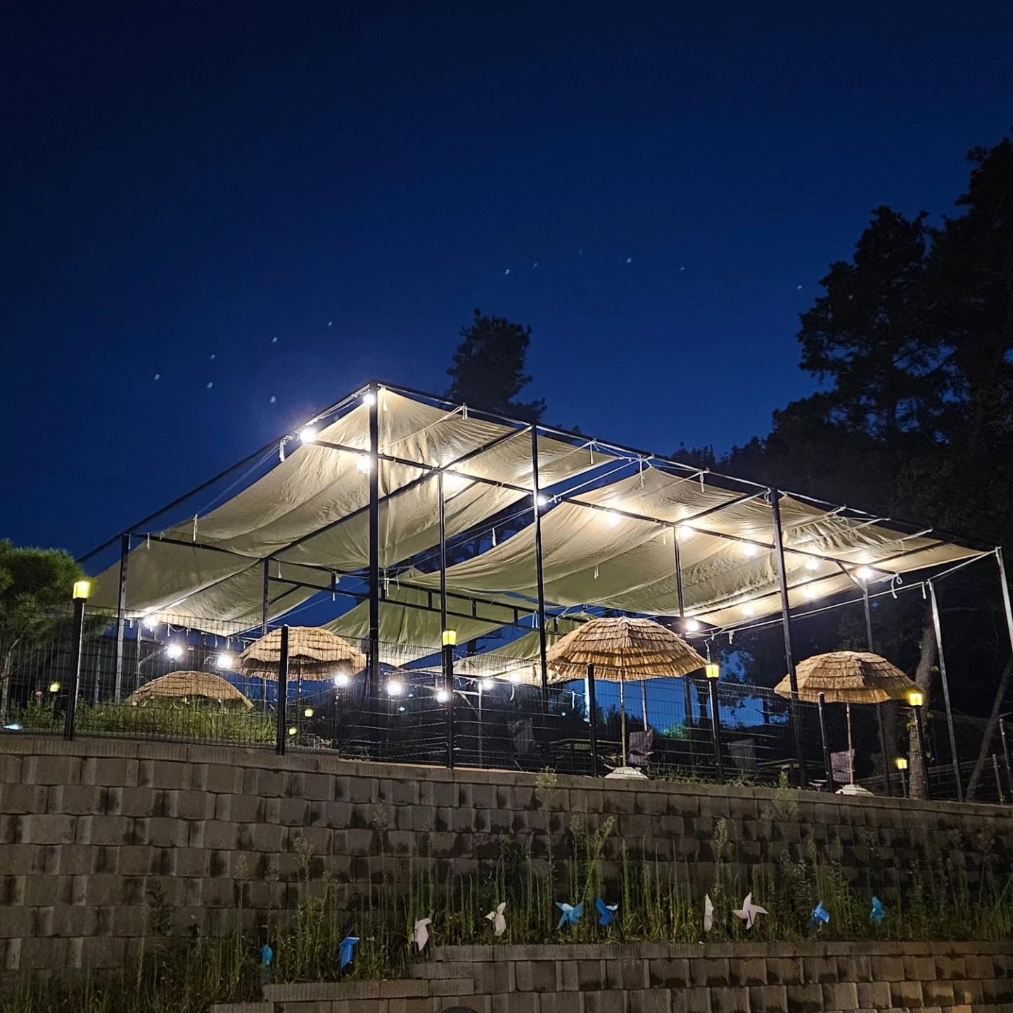 파티라이트 12M 15M 흰색선 10구 20구 LED 전구세트 이중고리형 캠핑 줄조명 스트링라이트, 현재가 58,000원