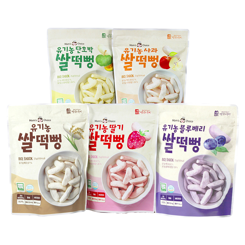 맛있는풍경 유기농 쌀떡뻥 5종 세트, 25g, 1세트 13,500원