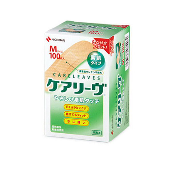 [nichiban] 니치반 니치방 케어리브 반창고 100매입 / M 사이즈 기본형 / 피부에 순한 맨살타입 / 가정 상비용 의료잡화 17,000원