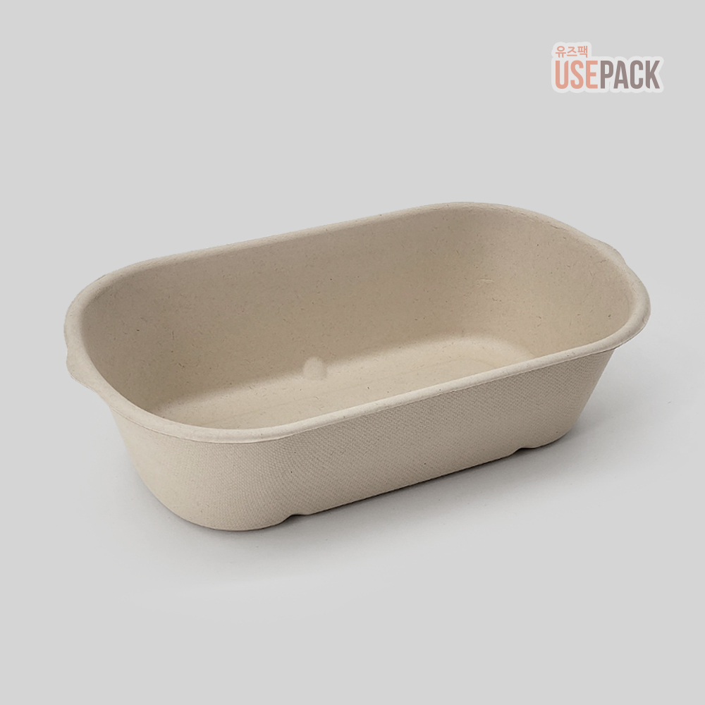 유즈팩 펄프도시락 타원 DRP 1000A 1칸 크라프트 50개 8,400원