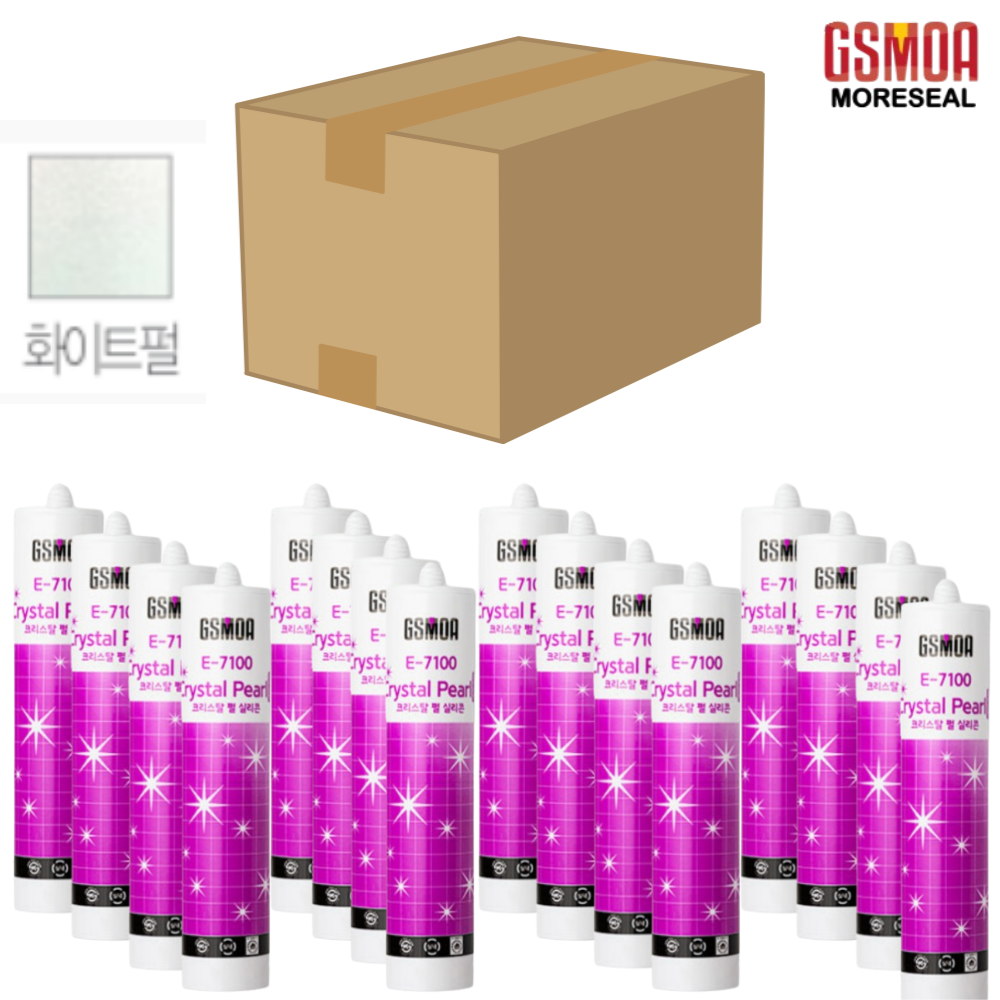 한박스 백색펄 친환경 바이오 펄 실리콘 반짝이 욕실용 화장실 주방용 욕실 방수 타일 화이트펄 실리콘 E-7100 88,000원