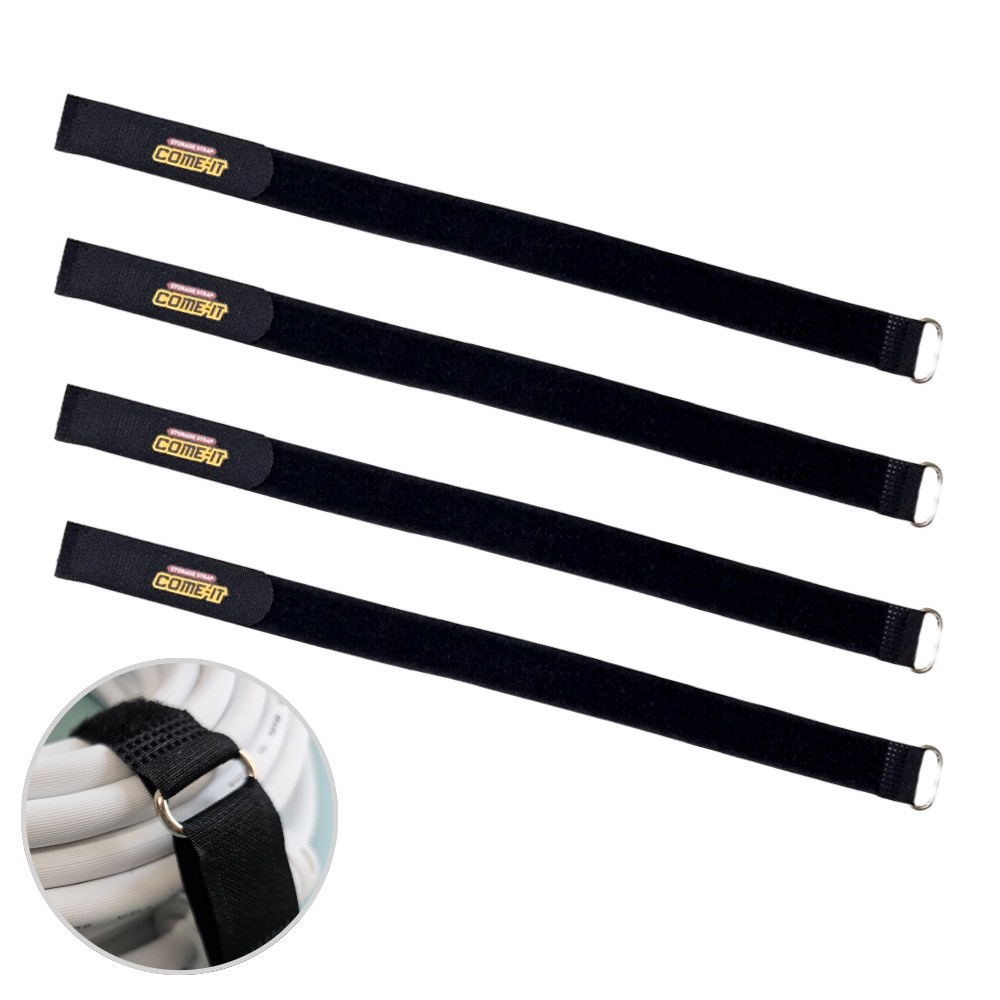 메탈링벨트 압박 벨크로 컴퓨터 멀티탭 충전기 케이블 선정리, 블랙, 4개 5,000원