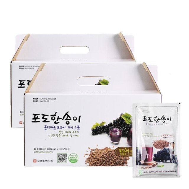 김재식헬스푸드 포도한송이 포도즙, 3L, 60개 52,900원