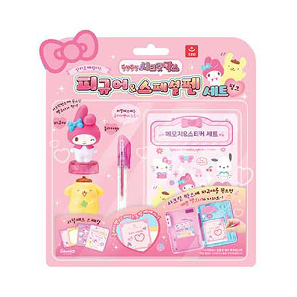 산리오 캐릭터즈 블링블링 시크릿박스 스페셜펜 피규어세트 핑크 마이멜로디 폼폼푸린 피규어 15,900원