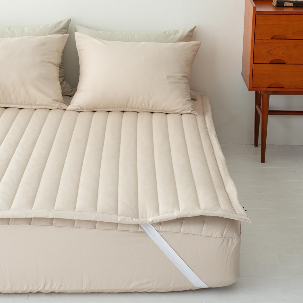 벨르데코 순면 침대패드 패밀리 라지킹 킹사이즈 퀸 슈퍼싱글 SS Q, 오트밀베이지 74,000원