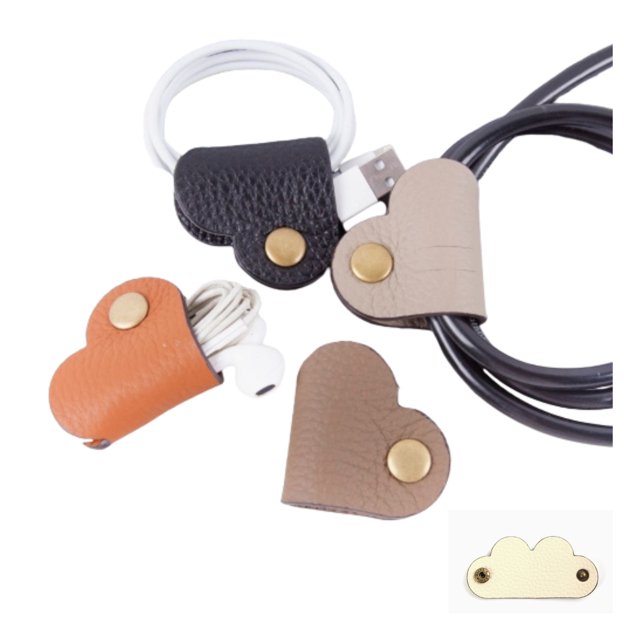 다정리똑딱이 이어폰 줄감개 케이블선 정리 홀더 이어폰 선 정리, 1개, 라이스화이트 10,300원