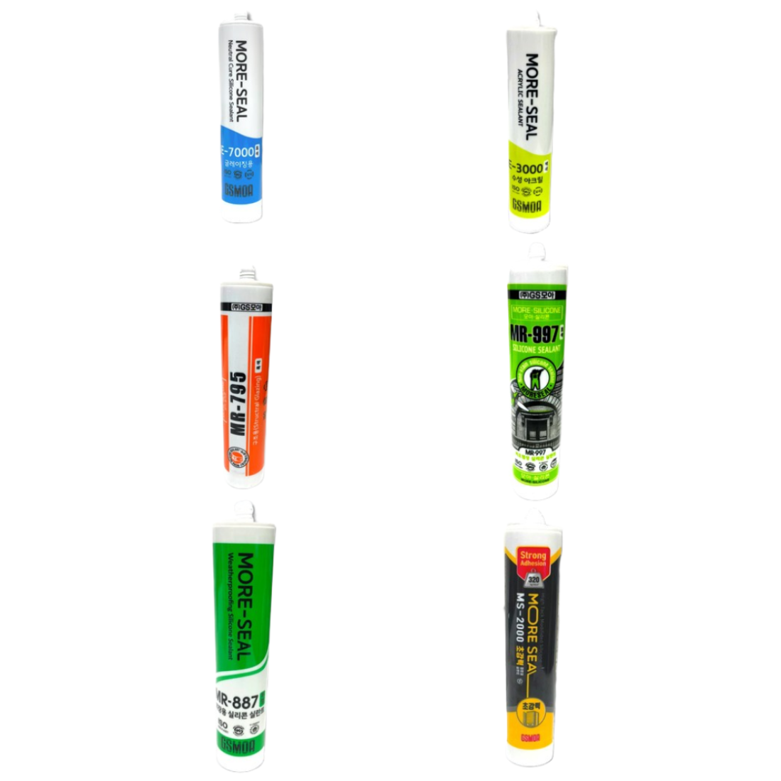 GS MOA,실리콘,실란트,지에스 모아,실리콘 모음,박스, 모음,box, 무초산 색깔별, 1세트 150,000원