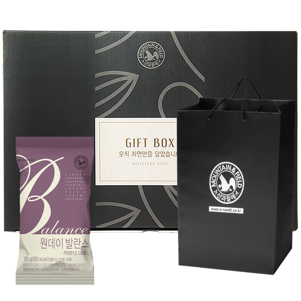 산과들에 원데이발란스퍼플 50입 + 쇼핑백 하루견과류 선물세트 29,790원