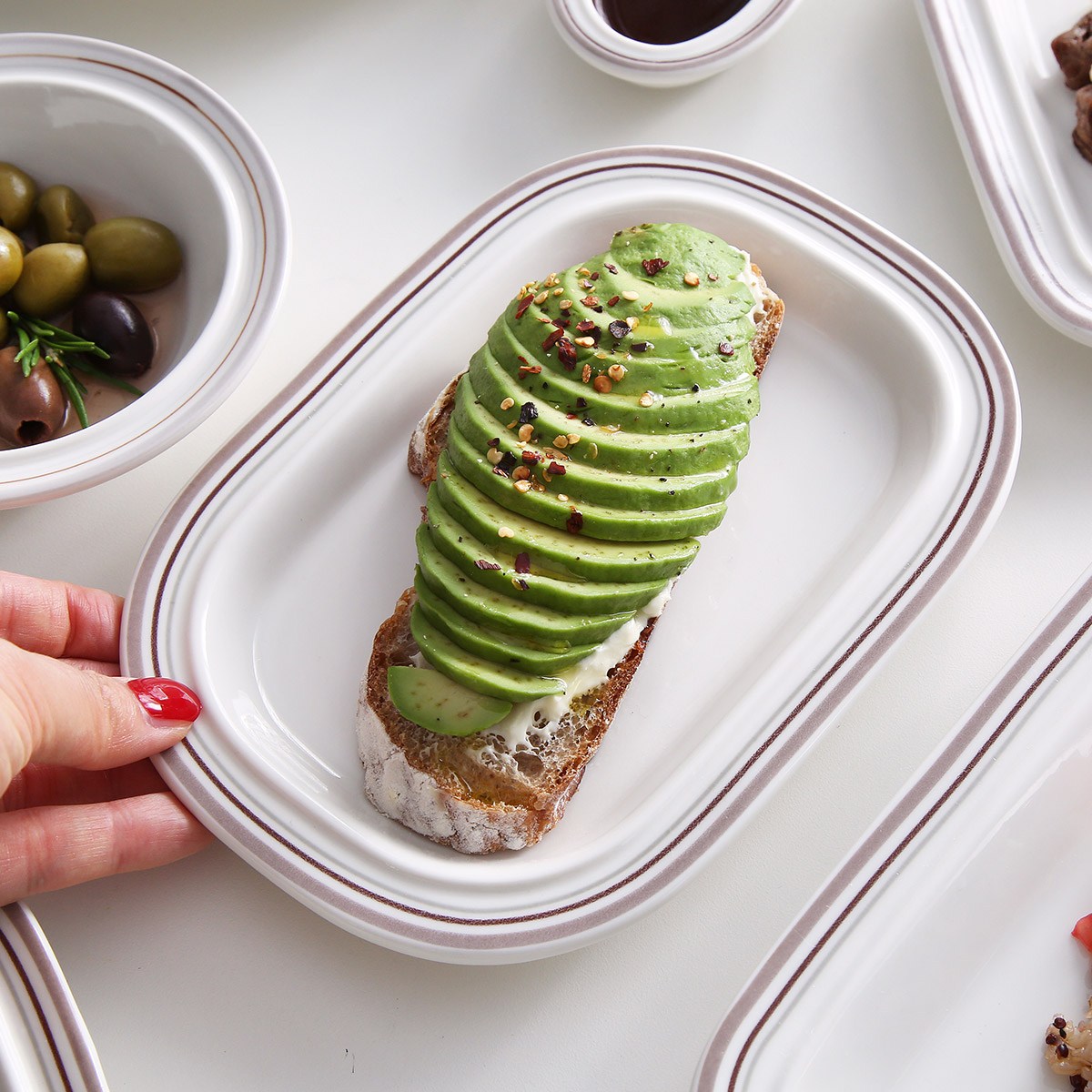 시라쿠스 메이플 플레이트 사각 피클 빵 디저트 토스트 접시 20cm 7color, 05.코지그레이, 1개 13,970원