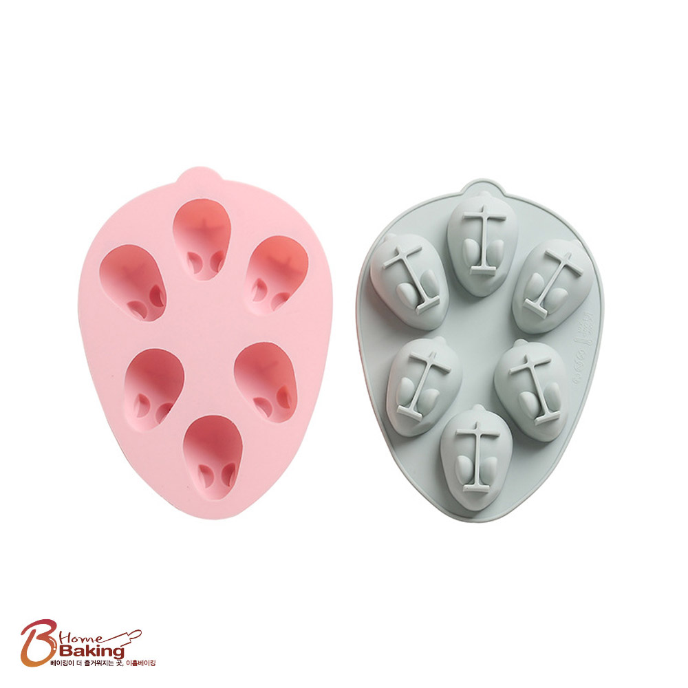 이홈베이킹 실리콘몰드 입체토끼 6구, 랜덤발송, 1개 7,300원