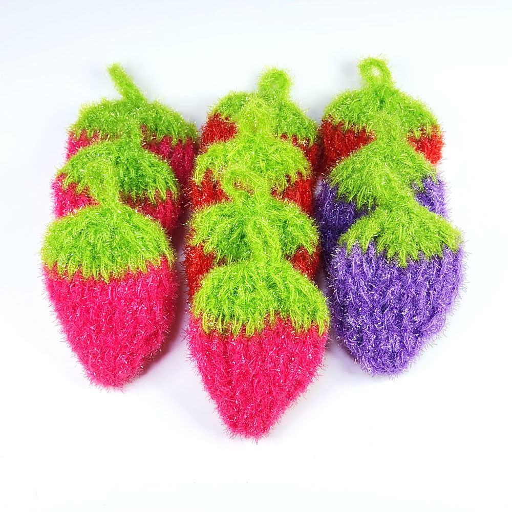 엘이케이 아크릴 수세미 딸기, 2개, 10개입 18,580원