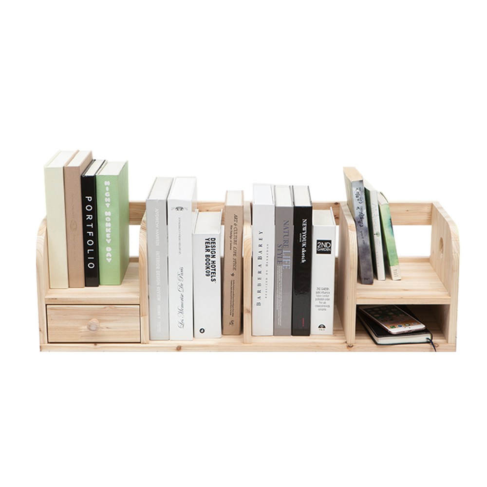 솔이솔문 삼나무 수납형 책꽂이 책상 사무실 책선반 수납 책상위 책정리, 1단, 내추럴(무도장) 68,900원