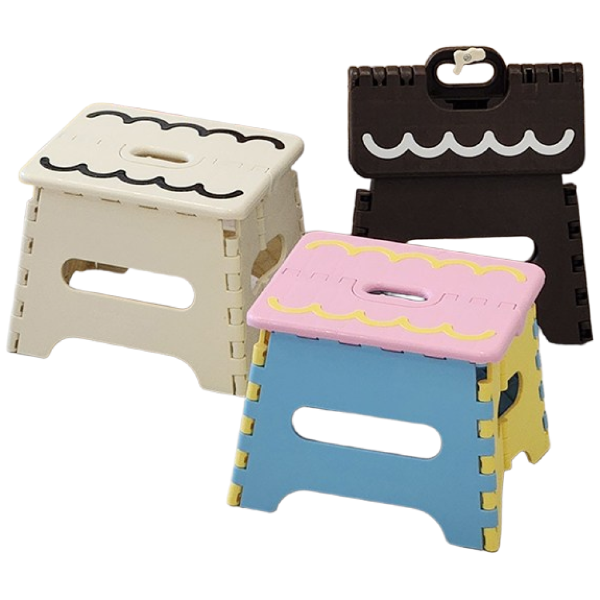 안전잠금 접이식 의자 간이 미니의자 플라스틱 소형 발받침 스툴 체어 7,900원