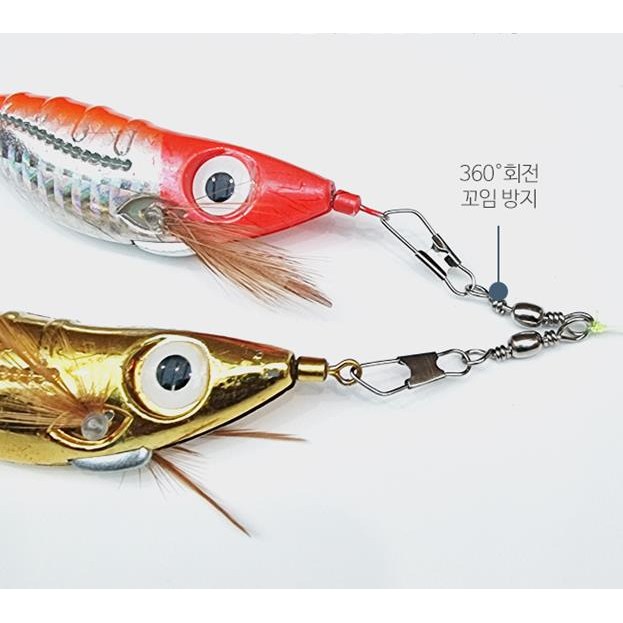 SUNFC 꼬임방지 쭈꾸미 갑오징어 가지 채비 360도 회전 고급 삼각도래 2,500원