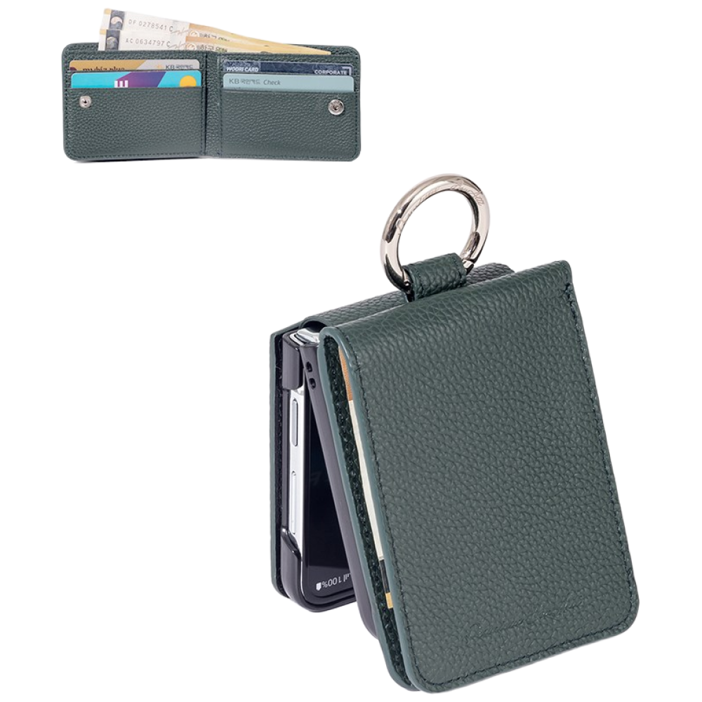 본아띠 다빈치 천연소가죽 토고 지갑형 갤럭시 Z플립3 F711N 전용 케이스 57,500원