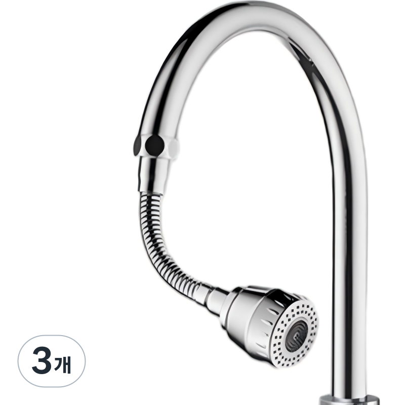 워터블리 황동 삼단 코브라 싱크대 수전 연장탭 다각도 회전 길이선택형 28,140원