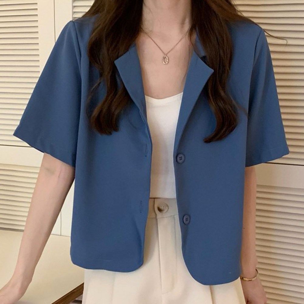 타니즈 세린 여성 여름 반팔 크롭 싱글 자켓 15,210원