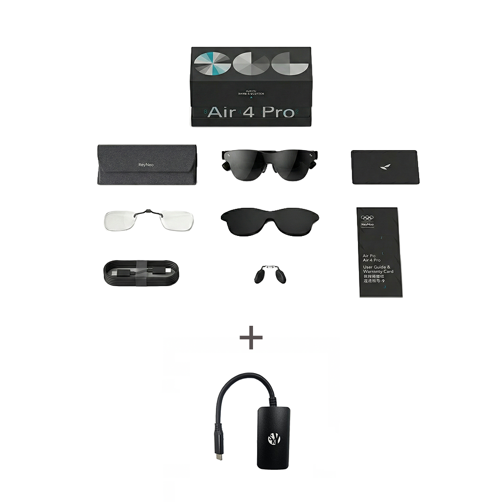 TCL RayNeo Air4 Pro + 65W 충전허브[공식스토어] / AR글래스 / Bang Olufsen Audio / HDR지원 / 스마트안경, 1개, RayNeo Air4 Pro/XRGF39 529,000원