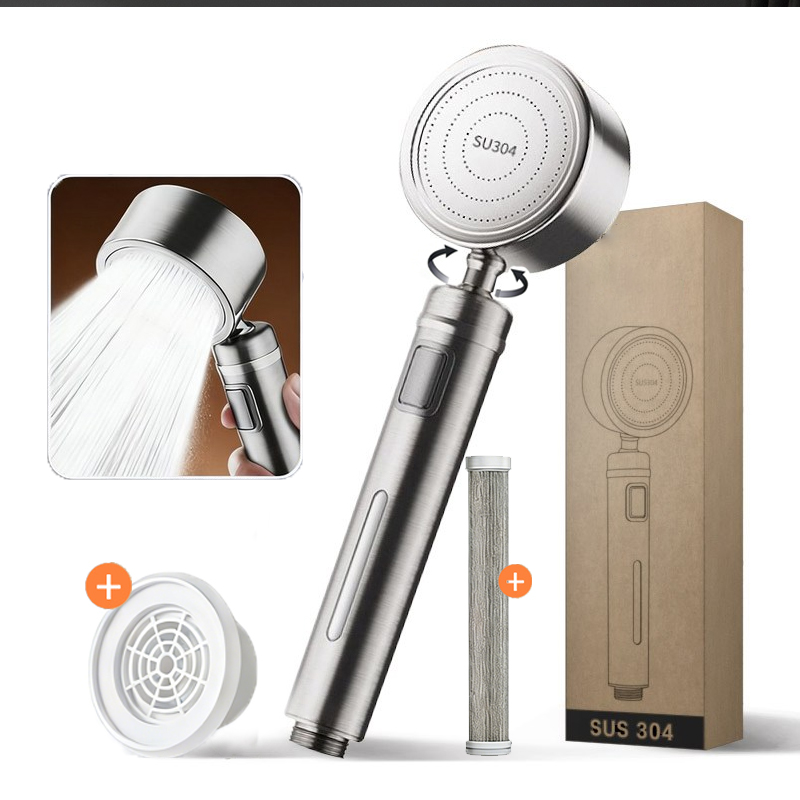 SASAKO 호텔식 절수 수압상승 필터 스테인리스 샤워기헤드 온오프 다기능 샤워기 헤드 세트 9,900원