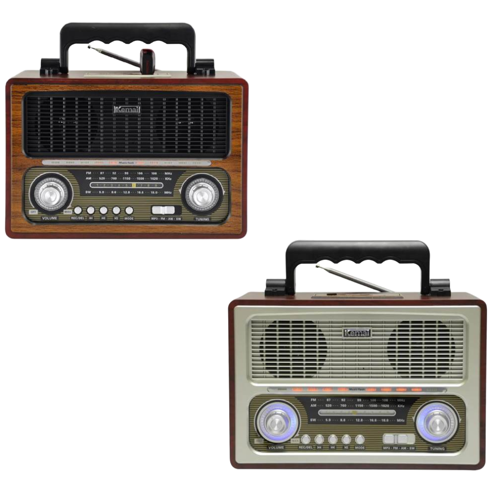 KEMAI 단파라디오 DM-1800BT 블루투스 USB SD 브라운 FM AM SW 3밴드 레트로 캠핑, 브라운 48,000원