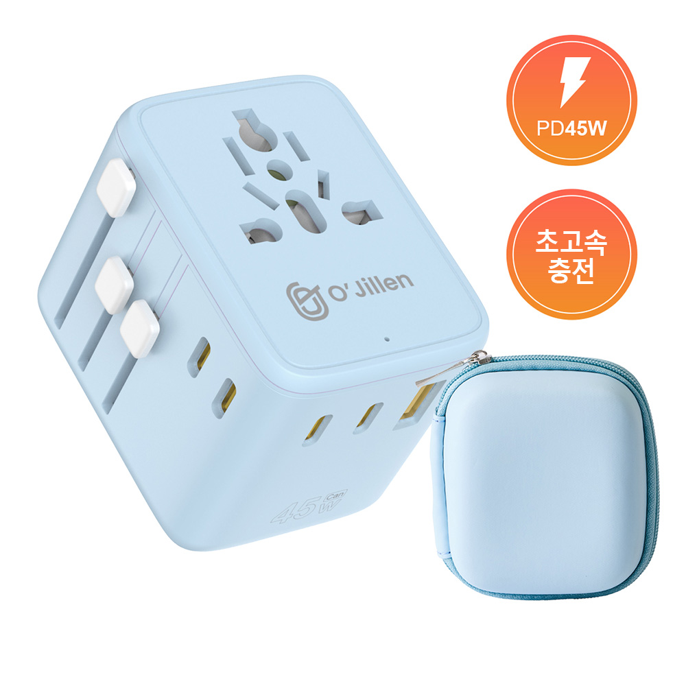 오지렌 고성능 GaN 해외 여행용  초고속 충전 멀티 플러그 어댑터 21,500원